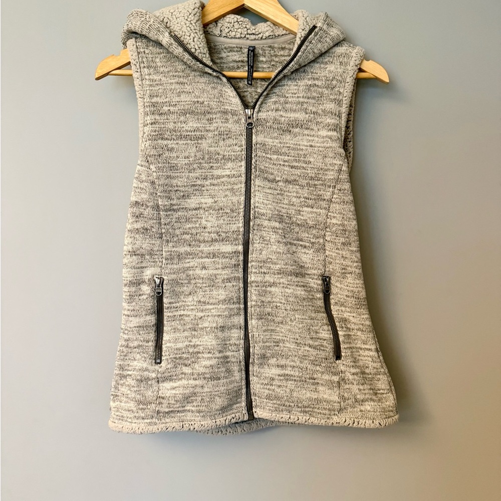 Kuhl Alaska Women’s Cozy Sleeveless Zip-Up Hooded Vest w/ Pockets - Heather Gray - Picture 1 of 12